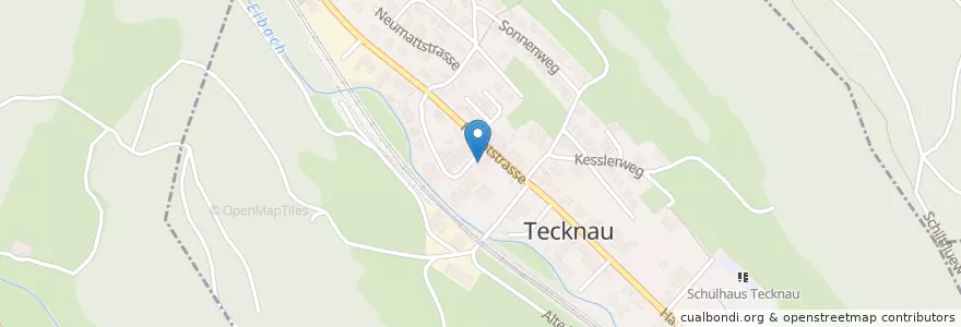 Mapa de ubicacion de Tecknau Feuerwehr Magazin en سوئیس, Basel-Landschaft, Bezirk Sissach, Tecknau.