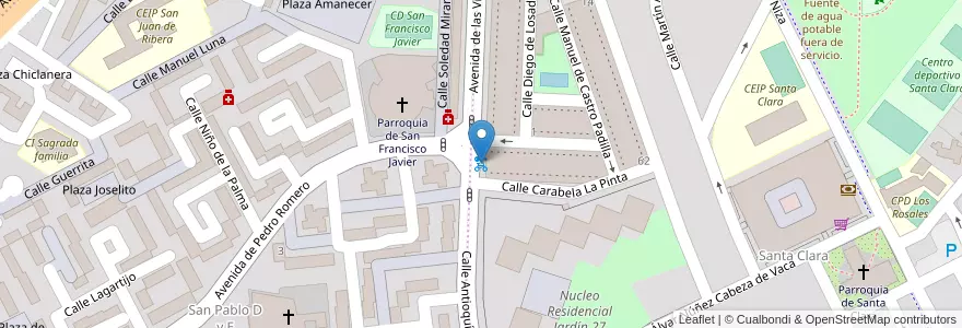 Mapa de ubicacion de 216 Calle Antioquía - Aprox. Avda de Pedro Romero en Espanha, Andaluzia, Sevilla, Sevilla.