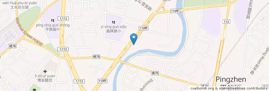 Mapa de ubicacion de 秉坤婦幼醫院 en 臺灣, 桃園市, 平鎮區.