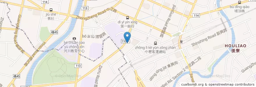 Mapa de ubicacion de 承安醫院 en Taïwan, Taoyuan, District De Zhongli.