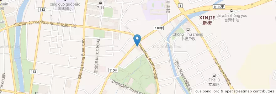 Mapa de ubicacion de 聯邦商業銀行 en Taiwán, Taoyuan, 中壢區.