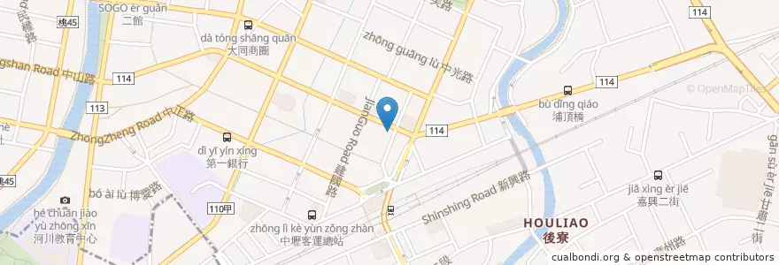 Mapa de ubicacion de 華泰商業銀行 en Taiwan, Taoyuan, Zhongli District.