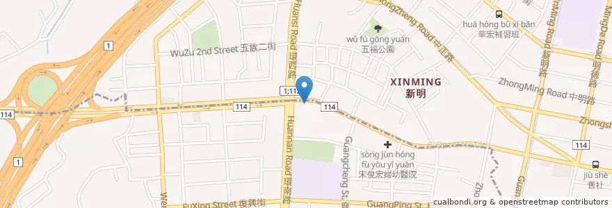 Mapa de ubicacion de 玉山商業銀行 en تايوان, تاو يوان, 平鎮區, زونغلي.