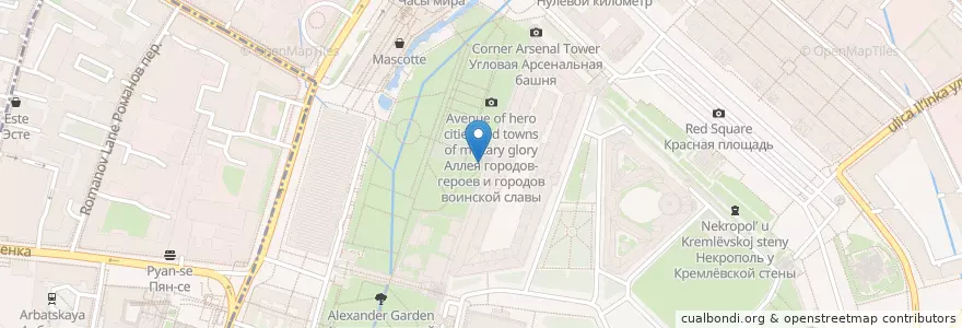 Mapa de ubicacion de Центральный административный округ en Russie, District Fédéral Central, Moscou, Центральный Административный Округ.