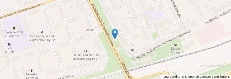 Mapa de ubicacion de Аквасити en Rusia, Центральный Федеральный Округ, Москва, Западный Административный Округ.