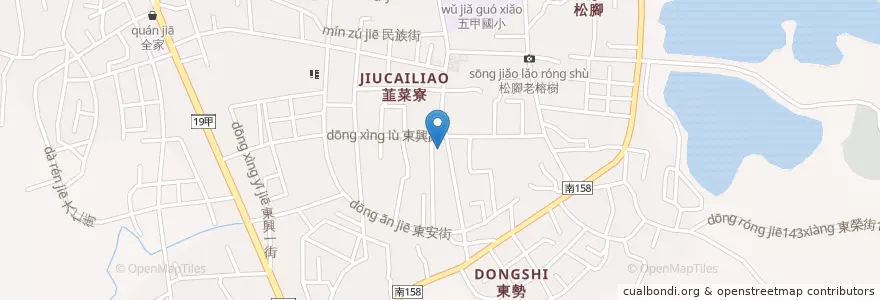 Mapa de ubicacion de Guanmiao en Taiwan, Tainan, Guanmiao.