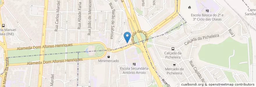 Mapa de ubicacion de Pepe & Oliva en Portugal, Metropolregion Lissabon, Lissabon, Großraum Lissabon, Lissabon.