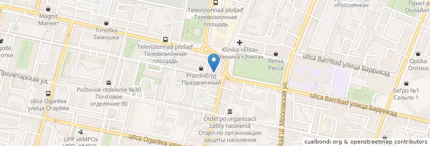 Mapa de ubicacion de Музейон en Rusia, Distrito Federal Central, Óblast De Kaluga, Городской Округ Калуга.
