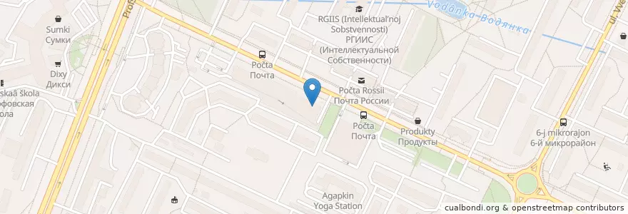 Mapa de ubicacion de Теремок en Russia, Distretto Federale Centrale, Москва, Юго-Западный Административный Округ, Район Коньково.