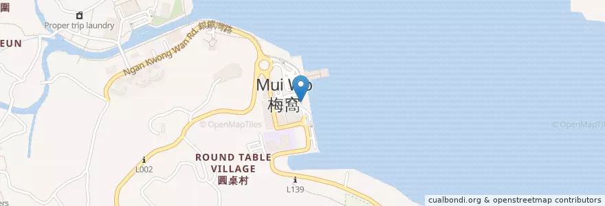 Mapa de ubicacion de China Bear en 中国, 香港, 广东省, 新界, 離島區.