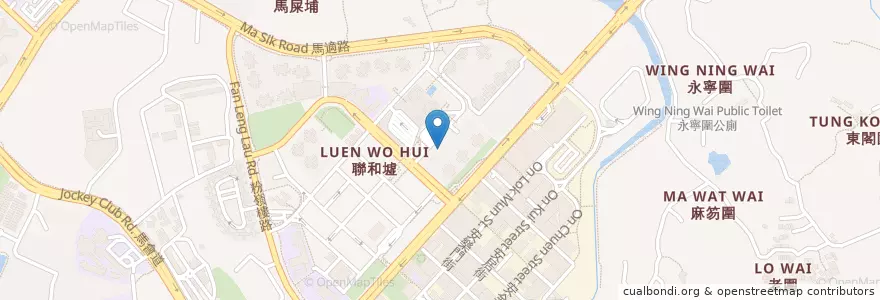 Mapa de ubicacion de 聯和墟熟食中心 Luen Wo Hui Cooked Food Centre en China, Hongkong, Guangdong, New Territories, 北區 North District.