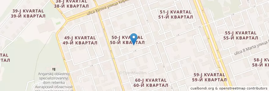 Mapa de ubicacion de Детский сад №50 en Rússia, Distrito Federal Siberiano, Oblast De Irkutsk, Ангарский Городской Округ.