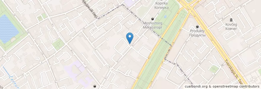Mapa de ubicacion de Да Пино en Russie, District Fédéral Central, Moscou, Центральный Административный Округ, Тверской Район.