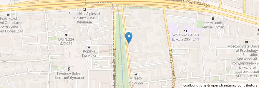 Mapa de ubicacion de Он клиник en Russia, Central Federal District, Moscow, Central Administrative Okrug, Meshchansky District.