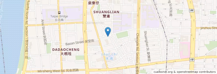 Mapa de ubicacion de 涼洲街越南美食 en Taiwan, Nuova Taipei, Taipei, Distretto Di Datong.