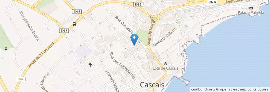 Mapa de ubicacion de Taj Club Cascais en Portekiz, Área Metropolitana De Lisboa, Lisboa, Grande Lisboa, Cascais, Cascais E Estoril.