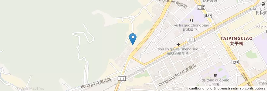 Mapa de ubicacion de 中游永錡站 en تايوان, تايبيه الجديدة, 樹林區.