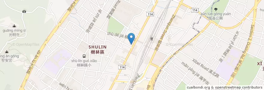 Mapa de ubicacion de 摩斯漢堡 en Taiwán, Nuevo Taipéi, 樹林區.