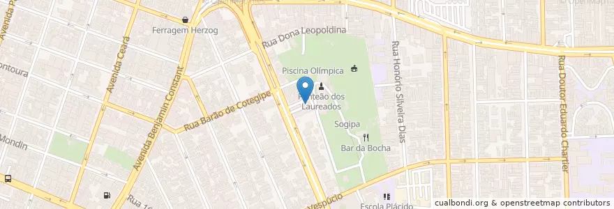 Mapa de ubicacion de Banrisul Benjamin Constant en 브라질, 남부지방, 히우그란지두술, Região Metropolitana De Porto Alegre, Região Geográfica Intermediária De Porto Alegre, Região Geográfica Imediata De Porto Alegre, 포르투알레그리.