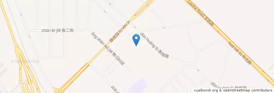 Mapa de ubicacion de 大连市中心医院 en Китай, Ляонин, Далянь, 沙河口区, 春柳街道.