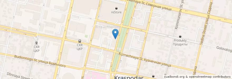 Mapa de ubicacion de IL Патио en Rússia, Distrito Federal Do Sul, Krai De Krasnodar, Городской Округ Краснодар.