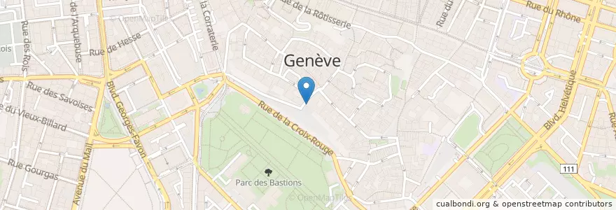 Mapa de ubicacion de Café Papon en Suiza, Ginebra, Ginebra, Ginebra.