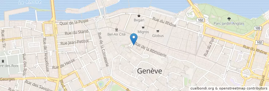Mapa de ubicacion de La Romantica en 스위스, Genève, Genève, Genève.