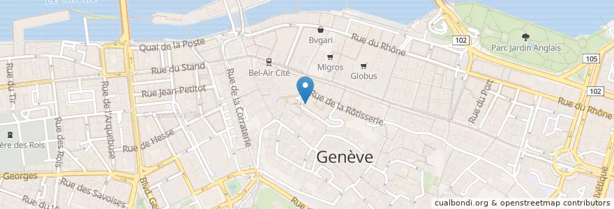 Mapa de ubicacion de La Boursière en Switzerland, Genève, Genève, Genève.