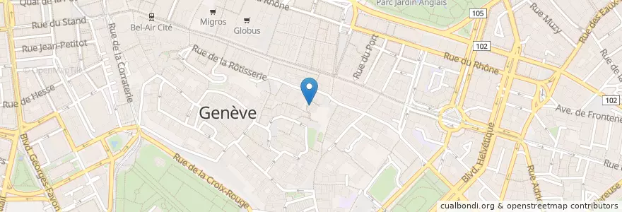 Mapa de ubicacion de Taverne de la Madeleine en Schweiz/Suisse/Svizzera/Svizra, Genève, Genève, Genève.