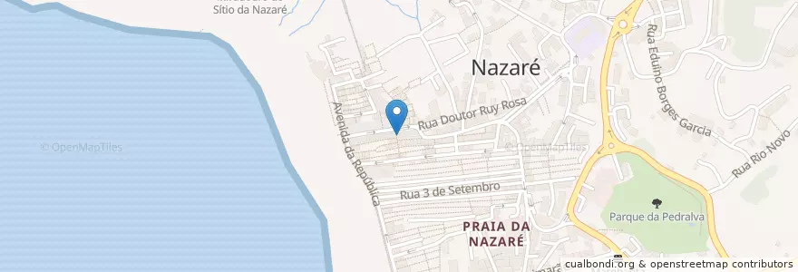 Mapa de ubicacion de Batel en Portugal, Centro, Leiria, Oeste, Nazaré, Nazaré.