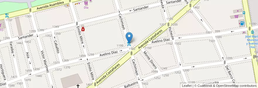 Mapa de ubicacion de 217 - Cachimayo en الأرجنتين, Ciudad Autónoma De Buenos Aires, Comuna 7, Buenos Aires.