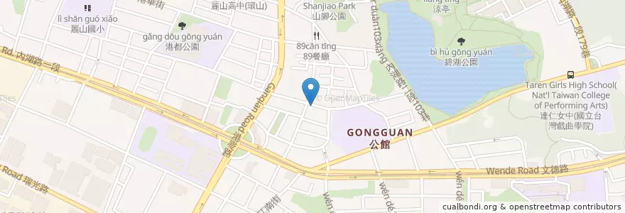 Mapa de ubicacion de 古早麵 en تایوان, 新北市, تایپه, 內湖區.