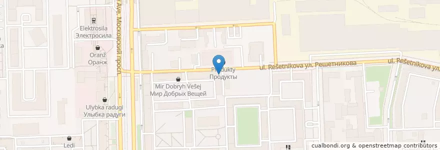 Mapa de ubicacion de Столовая en Rusia, Северо-Западный Федеральный Округ, Óblast De Leningrado, San Petersburgo, Московский Район, Округ Московская Застава.