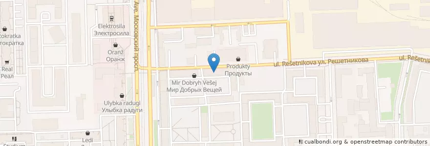 Mapa de ubicacion de Царство пирогов en Russia, Northwestern Federal District, Leningrad Oblast, Saint Petersburg, Московский Район, Округ Московская Застава.