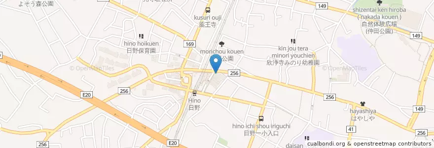 Mapa de ubicacion de 鉄板だいすけ en Япония, Токио, Хино.
