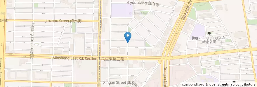 Mapa de ubicacion de 李掌櫃乾拌麵 en Taiwan, Nuova Taipei, Taipei, Distretto Di Songshan.