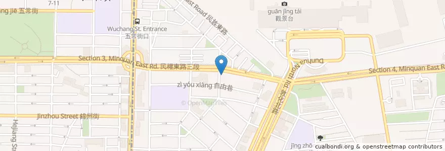 Mapa de ubicacion de 民有派出所 en 臺灣, 新北市, 臺北市, 松山區.