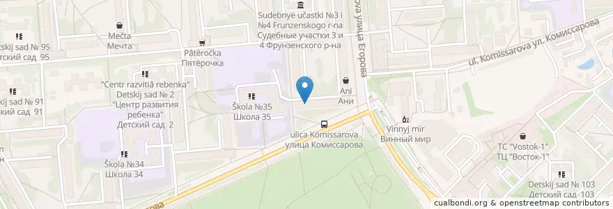 Mapa de ubicacion de Центральная en Russie, District Fédéral Central, Oblast De Vladimir, Городской Округ Владимир.