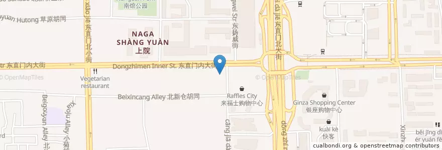 Mapa de ubicacion de 中国建设银行 en چین, پکن, هبئی, 东城区.
