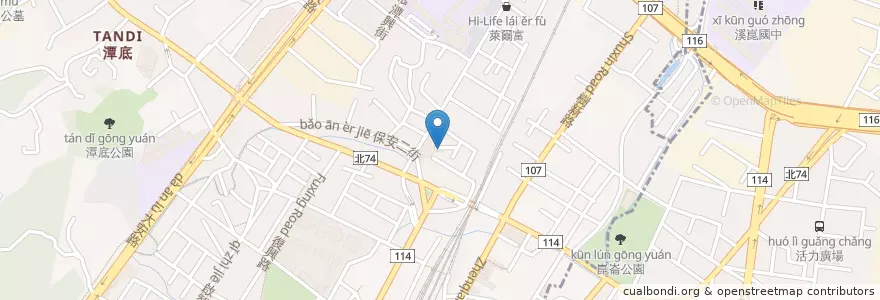 Mapa de ubicacion de 鎮南宮圖書館 en 타이완, 신베이 시, 수린 구.
