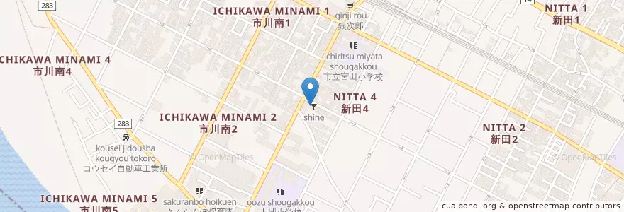 Mapa de ubicacion de L'Osteria di Tosci en 日本, 千葉県, 市川市.
