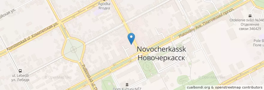 Mapa de ubicacion de Аптека 36,6 en 俄罗斯/俄羅斯, 南部联邦管区, 罗斯托夫州, Городской Округ Новочеркасск.