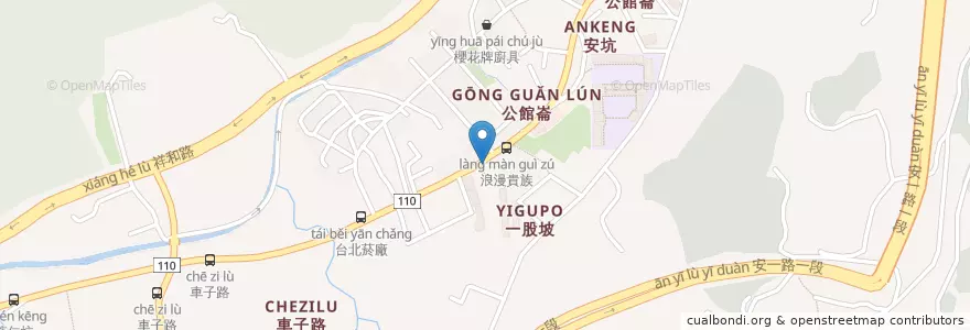 Mapa de ubicacion de 青少年圖書館 en Taiwan, New Taipei, Xindian District.