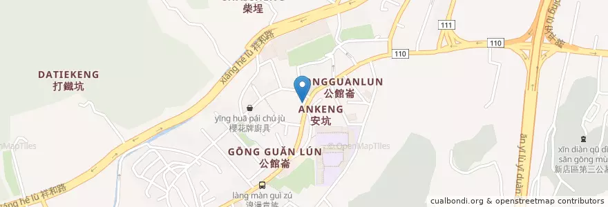 Mapa de ubicacion de McDonald's en 台湾, 新北市, 新店区.