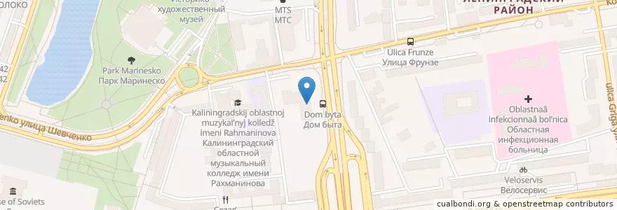 Mapa de ubicacion de Областной ФМС en Russia, Northwestern Federal District, Kaliningrad, Kaliningrad.