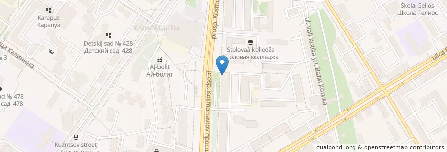 Mapa de ubicacion de Промсвязьбанк en Russie, District Fédéral De L'Oural, Oblast De Sverdlovsk, Городской Округ Екатеринбург.