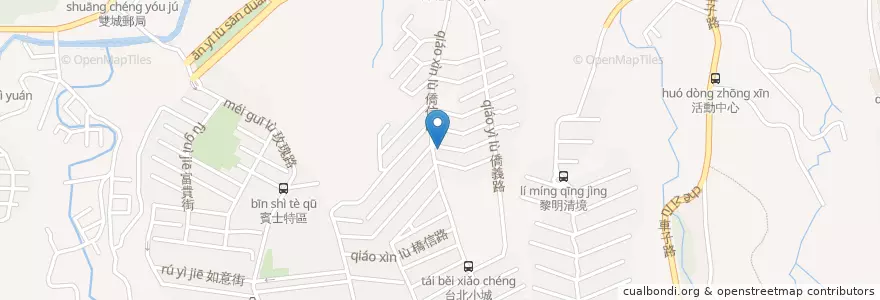 Mapa de ubicacion de 我家廚房 en Taiwan, Neu-Taipeh, Xindian.