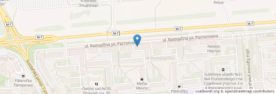 Mapa de ubicacion de Дворец бракосочетания en Rusia, Distrito Federal Central, Óblast De Vladímir, Городской Округ Владимир.