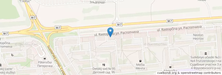 Mapa de ubicacion de Сунгирь en Rusland, Centraal Federaal District, Владимирская Область, Городской Округ Владимир.