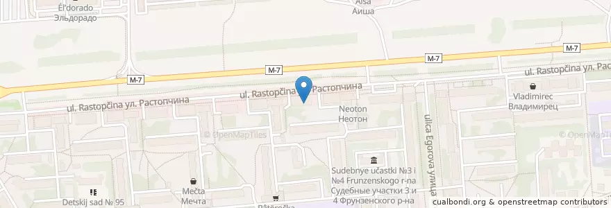 Mapa de ubicacion de Эпатаж en Russia, Central Federal District, Vladimir Oblast, Городской Округ Владимир.